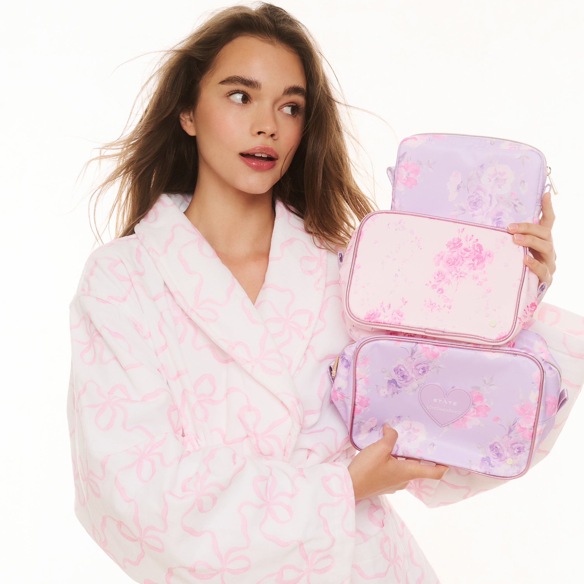 STATE x LoveShackFancy Travel Pouch Set of Three - Image 3