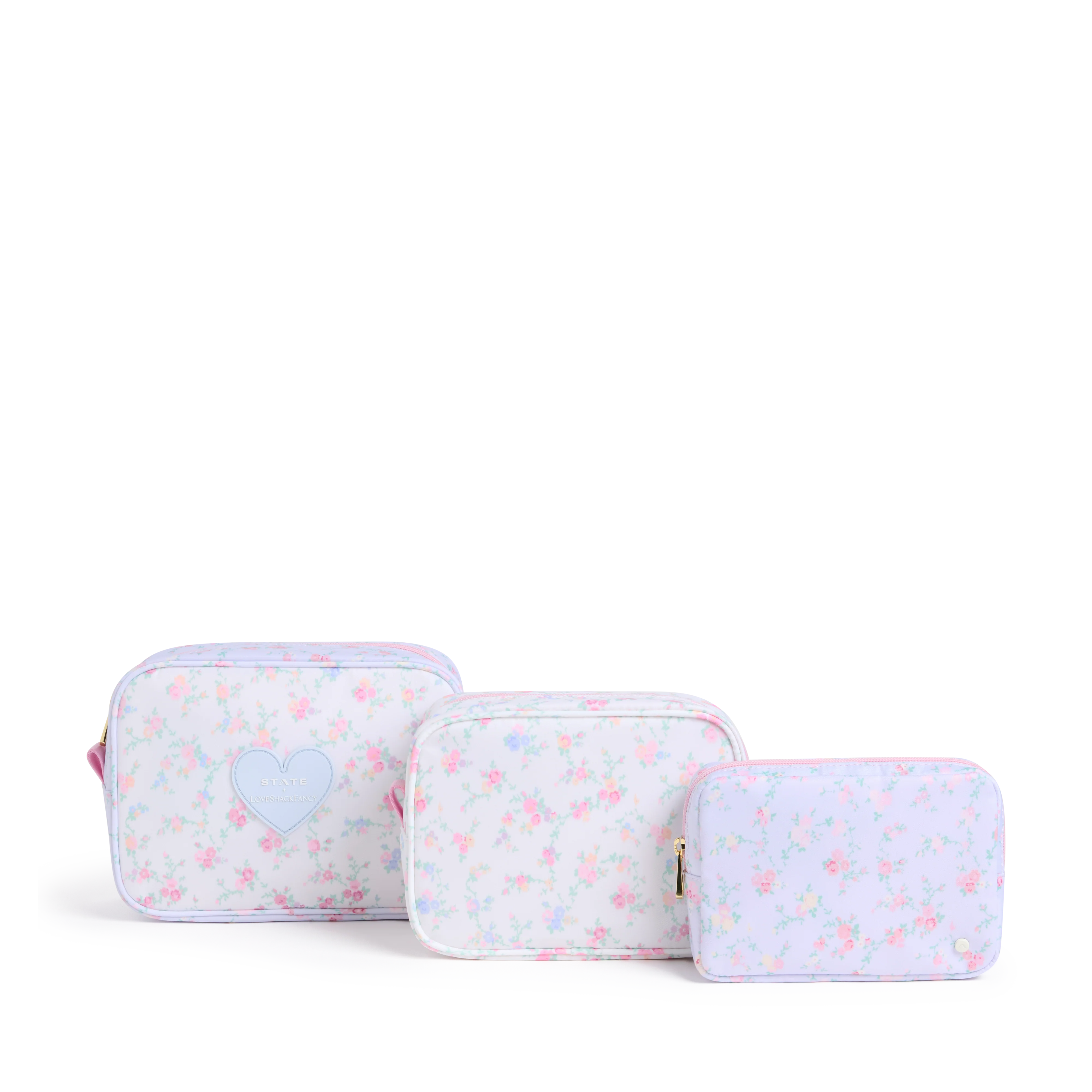 STATE x LoveShackFancy Travel Pouch Set of Three